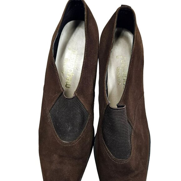 Magdesians California Women's Brown Suede Block Heel‎ Shoes 9.5 Neutral Workwear - Picture 9 of 15